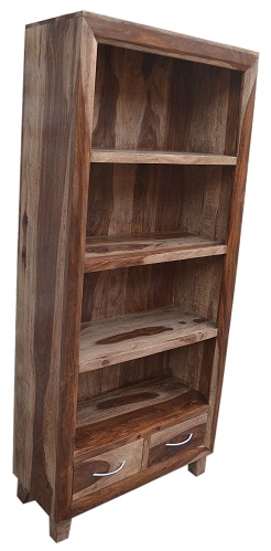 Sheesham Bookcase With Two Drawer